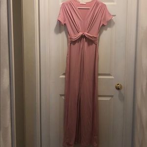 NWOT Reborn pink maxi dress